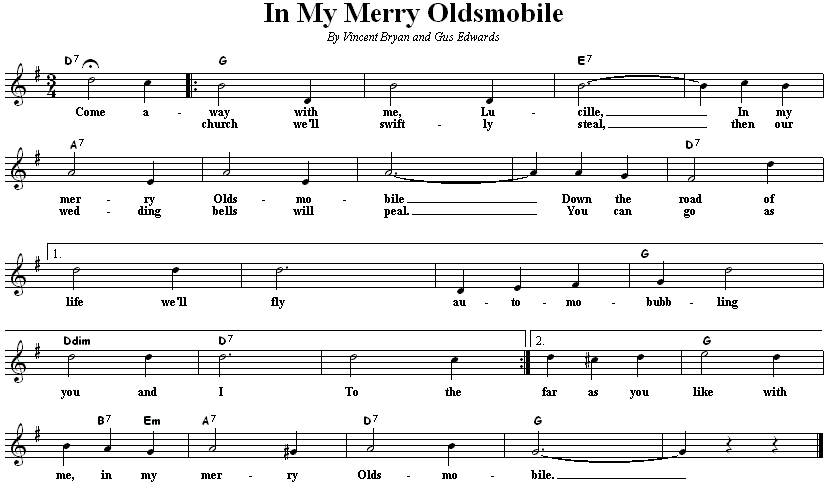 In My Merry Oldsmobile
